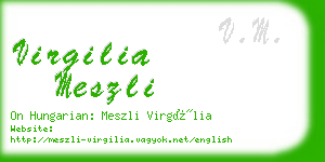 virgilia meszli business card